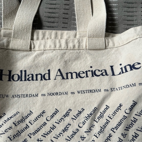 2/$15 - 2 Vintage Canvas Tote Bags - Holland America Line - Travel Cruises - Picture 10 of 10